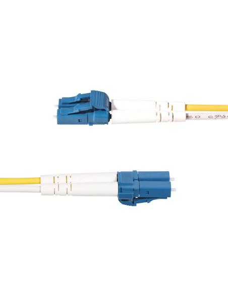 Cable de Fibra Óptica LC a SC (UPC) OS2 Monomodo 9/125µm 100G LSZH Dúplex de 2m - Low Insertion Loss - Resistente a Dobleces - 